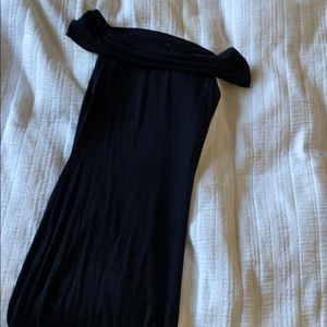 Nasty gal off the shoulder black mini dress